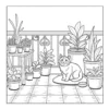 Balcony and Terrace Garden Coloring Book - 40 Pages