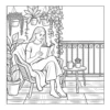 Balcony and Terrace Garden Coloring Book - 40 Pages