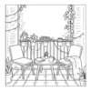 Balcony and Terrace Garden Coloring Book - 40 Pages