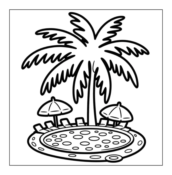Palm Tree Coloring Book - 40 Pages