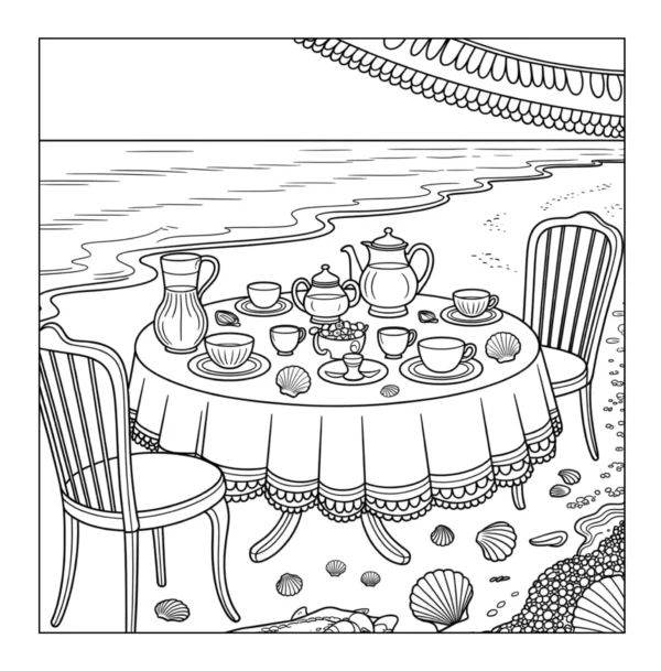Tea Party Coloring Book - 40 Pages