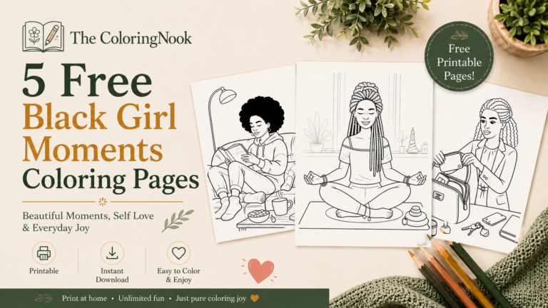 Black Girl Moments Coloring Pages