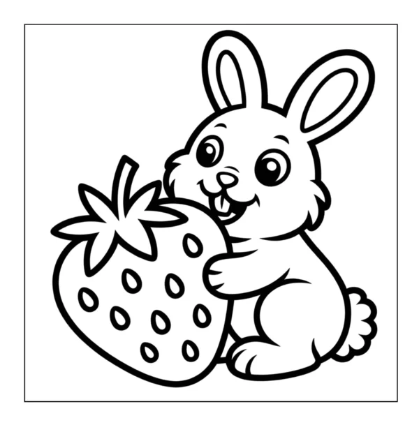 Strawberry Coloring Book - 40 Pages