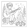Guitar Coloring Book - 40 Pages