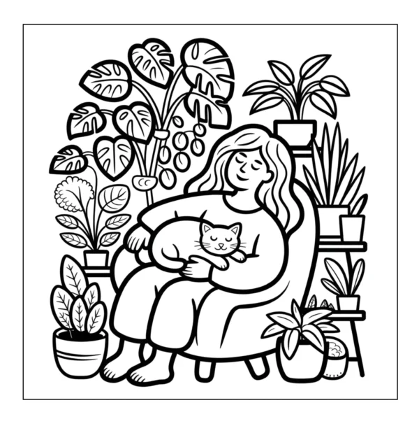 Plant Lady Coloring Book - 40 Pages