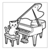Piano Coloring Book - 40 Pages