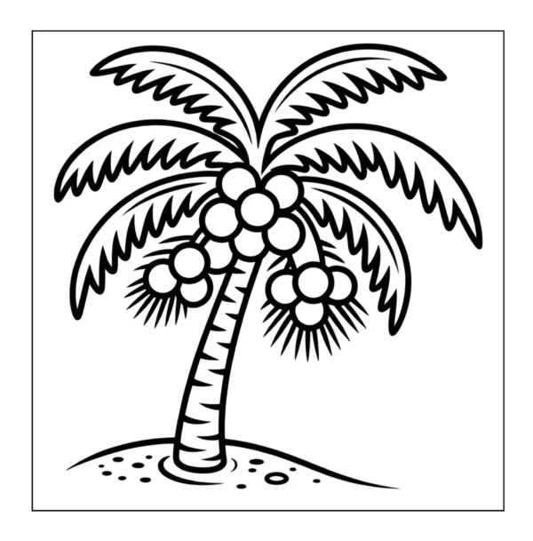 Palm Tree Coloring Book - 40 Pages