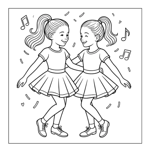 Dance Coloring Book - 40 Pages