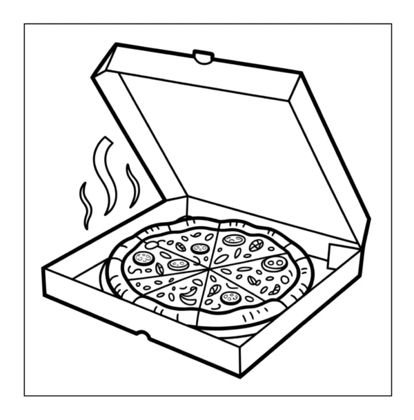 Pizza Coloring Book - 40 Pages