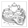 Tea Party Coloring Book - 40 Pages