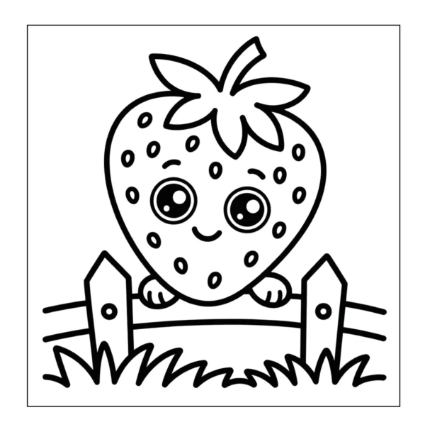 Strawberry Coloring Book - 40 Pages