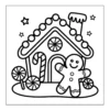Printable decorated gingerbread house coloring page