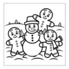 Printable snowman coloring page
