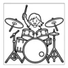 Drum Coloring Book - 40 Pages