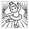 Printable princess ballerina coloring page