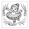 Ballerina Coloring Book - 40 Pages