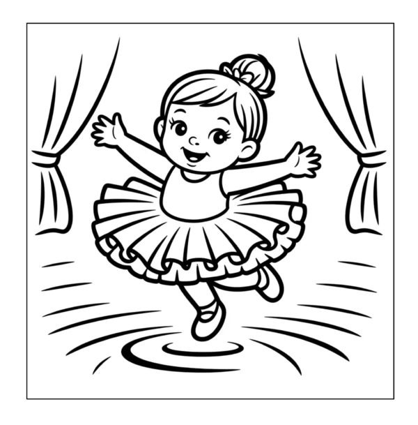 Ballerina Coloring Book - 40 Pages