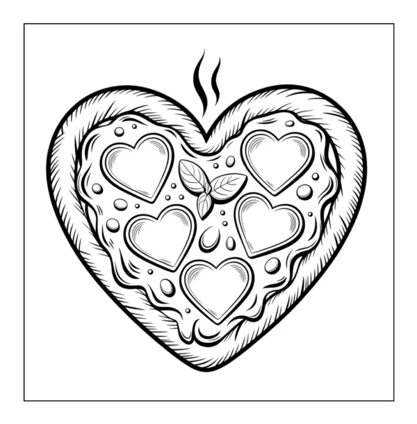 Pizza Coloring Book - 40 Pages
