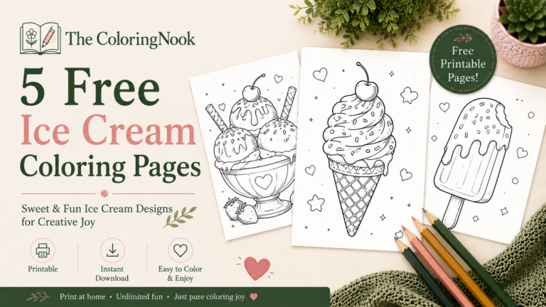 Ice Cream Coloring Pages