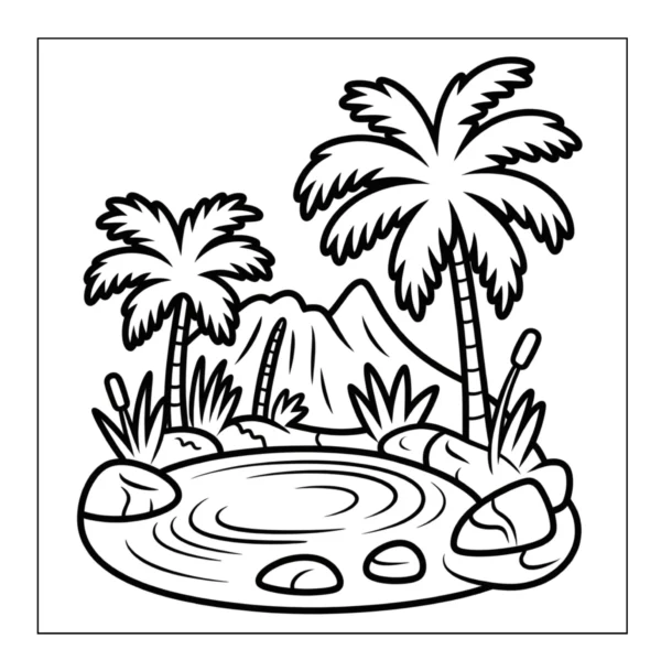 Palm Tree Coloring Book - 40 Pages