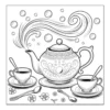 Tea Party Coloring Book - 40 Pages