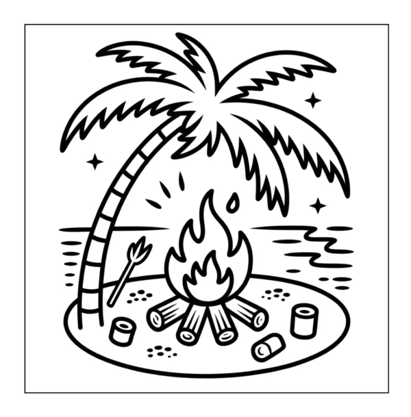 Palm Tree Coloring Book - 40 Pages