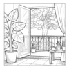 Balcony and Terrace Garden Coloring Book - 40 Pages