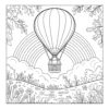 Hot Air Balloon Drawing Coloring Book