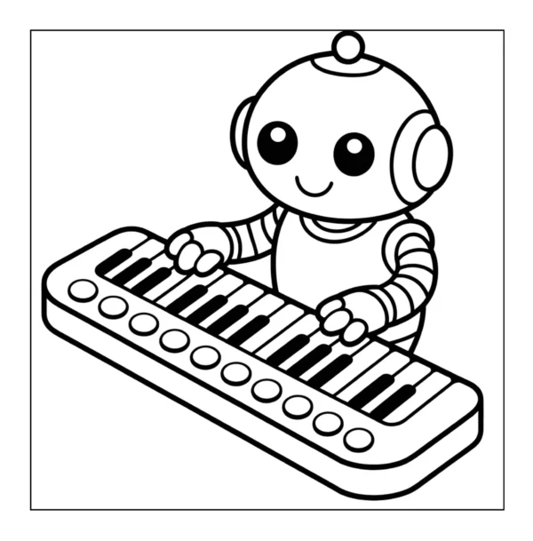 Piano Coloring Book - 40 Pages