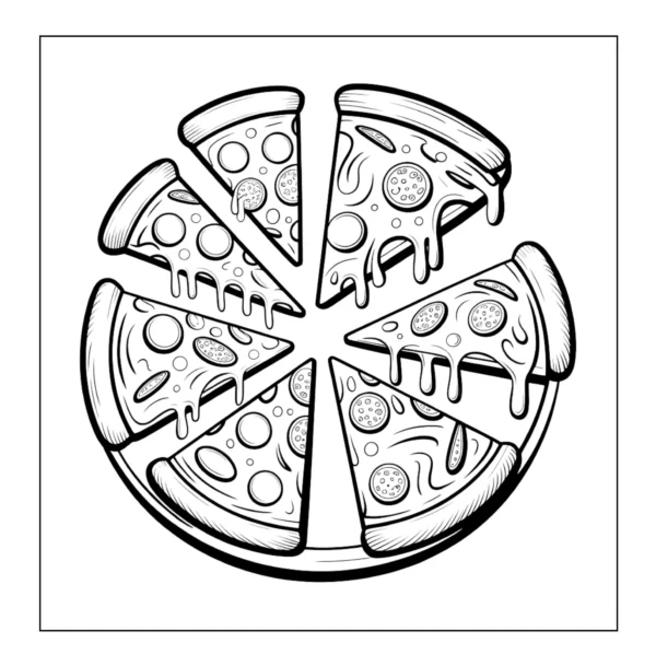 Pizza Coloring Book - 40 Pages
