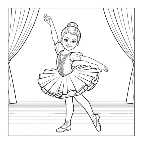Dance Coloring Book - 40 Pages