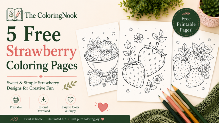 Strawberry Coloring Pages