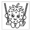 Strawberry Coloring Book - 40 Pages
