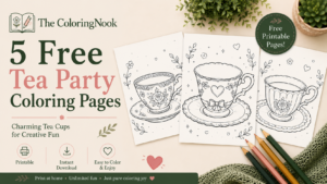 Tea Party Coloring Pages