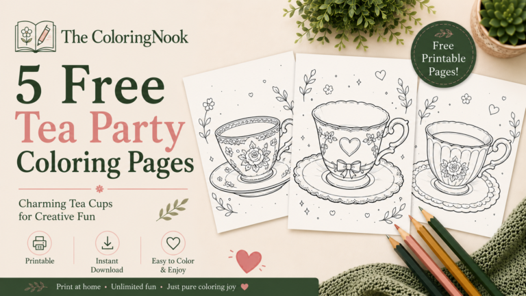 Tea Party Coloring Pages