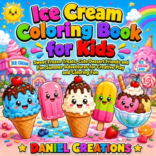 Ice Cream Coloring Book cover