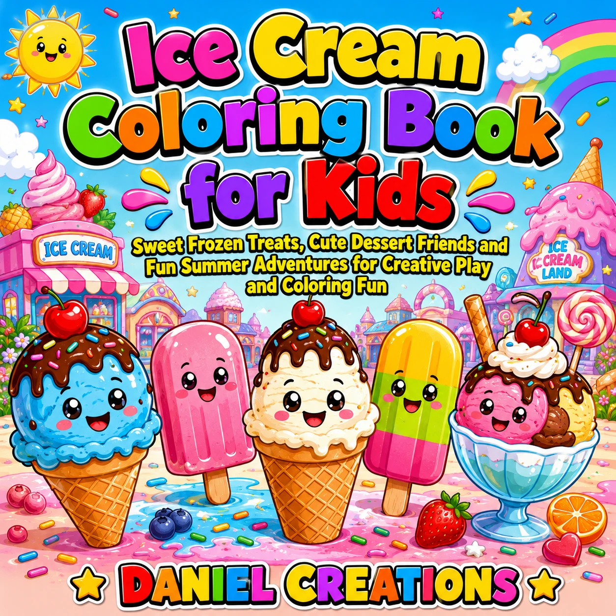 Ice Cream Coloring Book cover