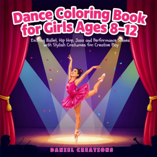 Dance Coloring Book cover — 40 printable pages