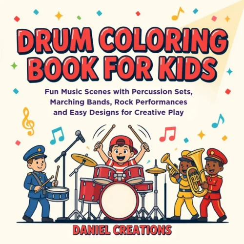 Drum Coloring Book - 40 Pages