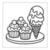 Printable ice cream coloring page
