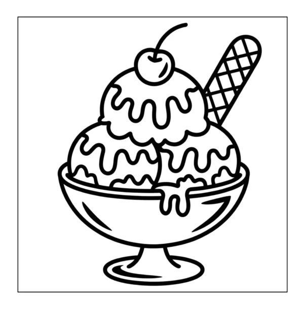 Ice Cream Coloring Book - 40 Pages