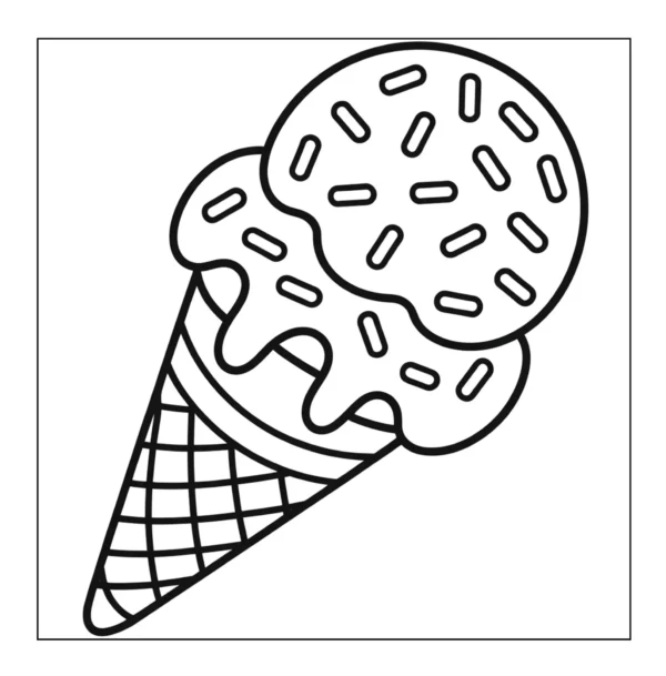 Ice Cream Coloring Book - 40 Pages