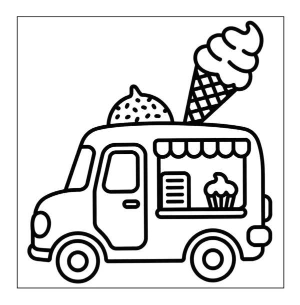 Ice Cream Coloring Book - 40 Pages