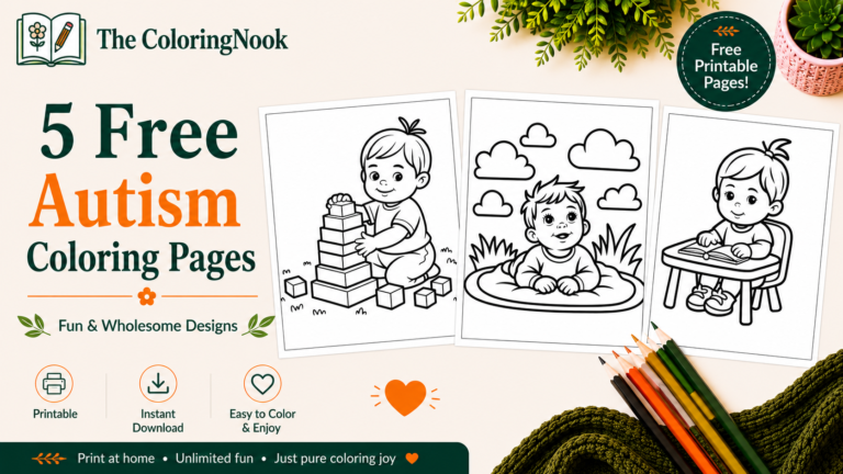 Autism Coloring Pages Free 5 Printable PDFs