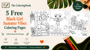 Black Girl Summer Coloring Pages