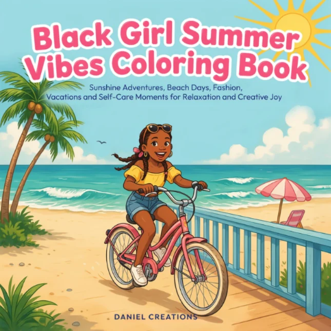 Black Girl Summer Vibes Coloring Book - 40 Pages