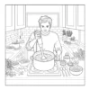Blending Homemade Soup Man blending soup in the kitchen
