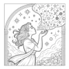 Blowing Stardust Woman blowing a stream of stars