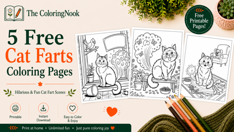 Cat Farts Coloring Pages