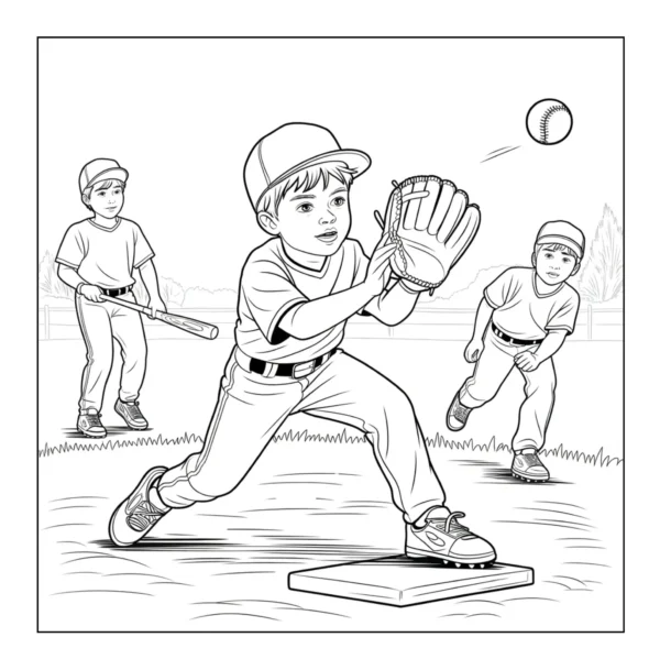 Baseball Coloring Book - 40 Pages